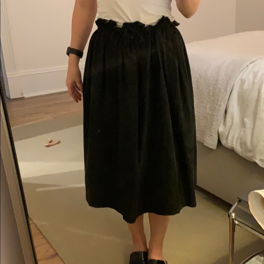 Grey Lab black midi skirt